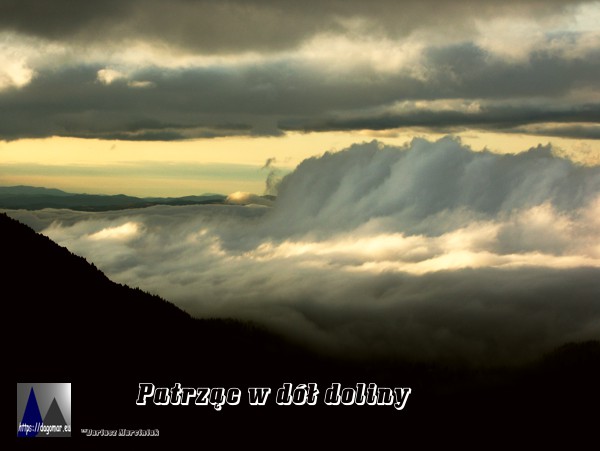 patrząc w dół doliny